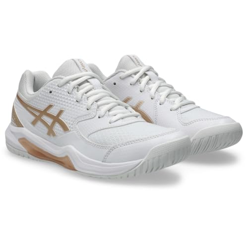 ASICS ASICS Women's Gel-Dedicate 8 Pickleball Shoes, 9, White/Champagne