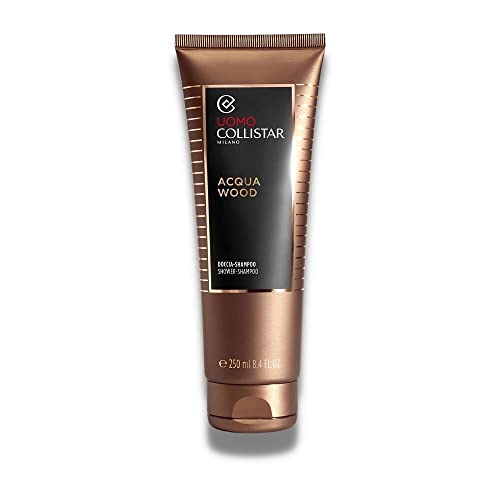 Collistar Acqua Wood Doccia Shampoo Uomo, Deterge Corpo e Capelli, Dona Tono e Vigore, senza SLES, 250ml