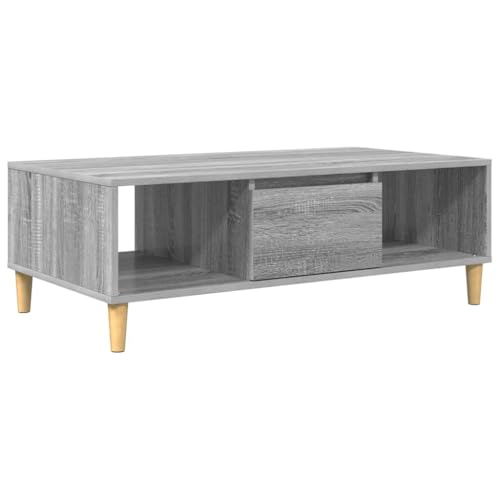 Mokuyary Couchtisch Graues Sonoma 102 x 55 x 35 cm Holzwerkstoff, Wohnzimmertisch Couch Tisch für Wohnzimmer, Büro, Kleine Räume Sofatisch – Bild 3