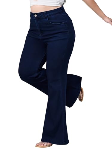 Image of Miss Chase A+ Women's High Rise Regular Stretchable Denim Bootcut Shaping Jeans
