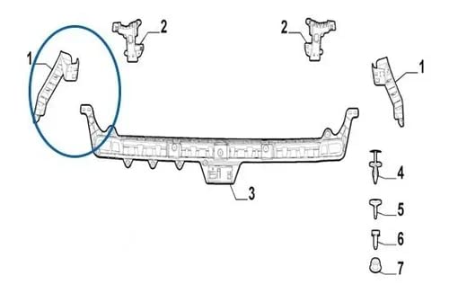 Suporte Guia Parachoque Traseiro Esquerdo Jeep Compass - Novo Original - 53412409