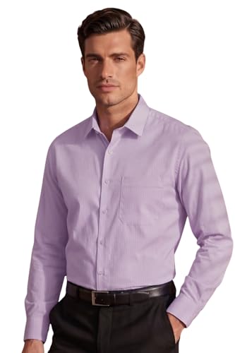 Image of Louis Philippe Men's Cotton Striped Regular Fit Shirt