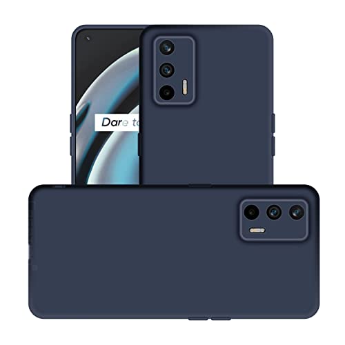 Image of Case Creation Liquid TPU Silicone Cover for Realme GT Neo 2T Soft Case,Anti-Dirty Slim Case Matte Candy TPU Raised Bezel (Splash of Color) Back Case Cover for Realme GT Neo 2T -Navy Electric Blue