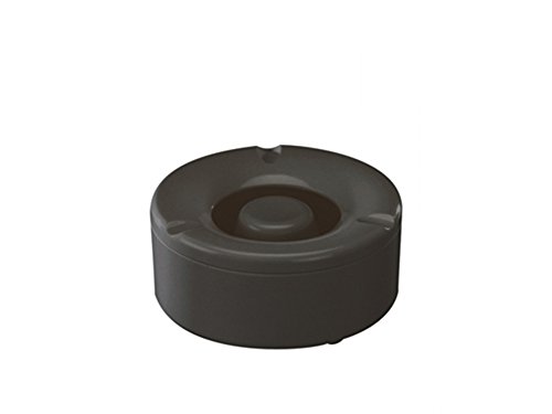 WACA 1810 Wind Ashtray Plastic Ashtray Stackable and Fireproof Colour: Black Size: Diameter 125 mm / H 50 mm