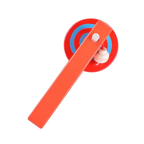 KICHOUSE Traditional Wooden Spinning Top Game Hand Winding Toy for Boys and Girls Adults Random Color