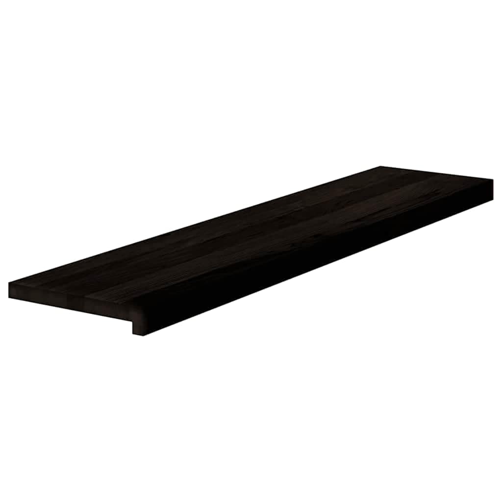 12 stopni brązowo-czarny, 110 x 30 x 2 cm, lite drewno dębowe | Lite drewno dębowe, ciemnobrązowe wykończenie, wszechstronne zastosowanie jako parapet, łatwa pielęgnacja