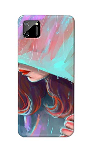 Image of PRINTFIDAA Pretty Woman Under The Umbrella Painting Printed Designer Hard Case for Realme C11 (2020) (6.5 inch) Back Cover -(e) RPM1007