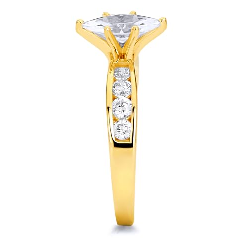 14k Yellow Gold SOLID Marquise Shape Wedding Engagement Ring3