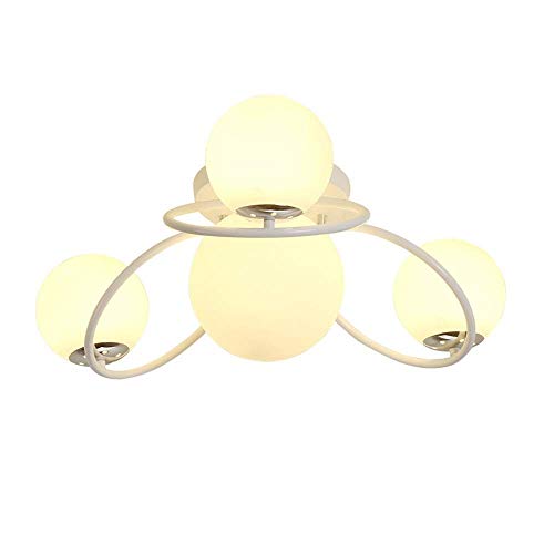 Plafonnier E27 en verre pour éclairage salon chaleureux et loft moderne
