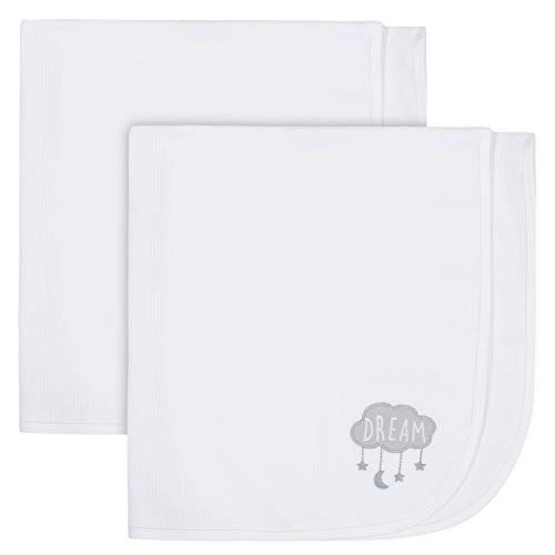 Gerber Baby 2-Pack Thermal Receiving Blanket, Sheep White, One size