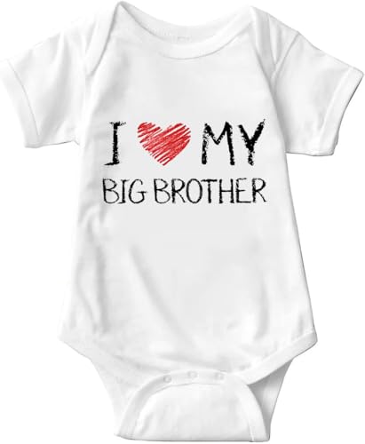 I Love My Big Brother Baby Girls Boys Bodysuit Newborn onesie Short Sleeve Infant Romper 0-24 Months