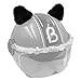 Orecchie da orso intelligenti per casco Orecchie di peluche Velcro adesivo Accessorio per casco da sci Orecchie triangolari carine per decorazione per casco da moto Nero