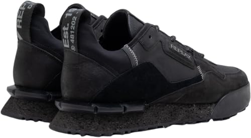 Replay Męskie sneakersy ze sznurowadłami, 003 czarny, 42 EU