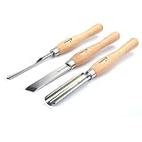 M2 HSS Cryogenic HRC63-65 Woodworking Turning Chisels (3 Pieces Set) Wood Lathe Tools Set
