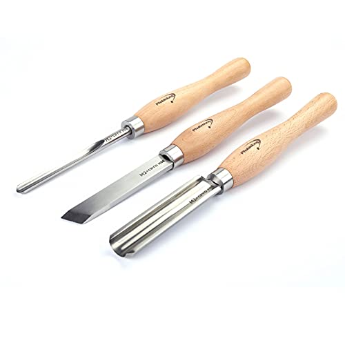 M2 Hss Cryogenic Hrc63-65 Woodworking Turning Chisels (3 Pieces Set) Wood Lathe Tools Set #TOP2