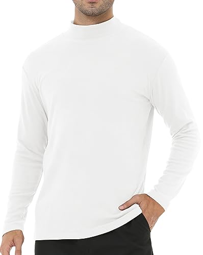 Men's Casual Slim Fit Half Turtleneck Shirts Basic Long Sleeve Undershirt Top Knitted Pullover