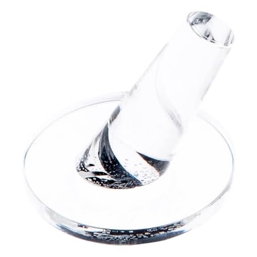 Plymor Clear Acrylic Ring Finger Display, Single on Round Base, 2" W x 2" D x 1.75" H