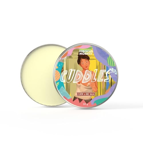 Hibiscus Monkey Cuddles, Elbow & Knee Balm | Reduces Discoloration, Deeply Moisturizes Dry and Rough Skin | Shea butter, Coconut Milk Oil, Vitamin E |