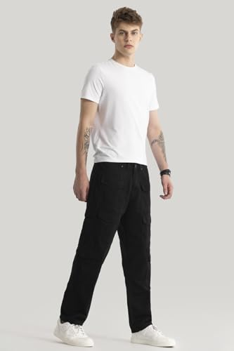 Image of SNITCH Nils Loose Fit Black Cargo Pants