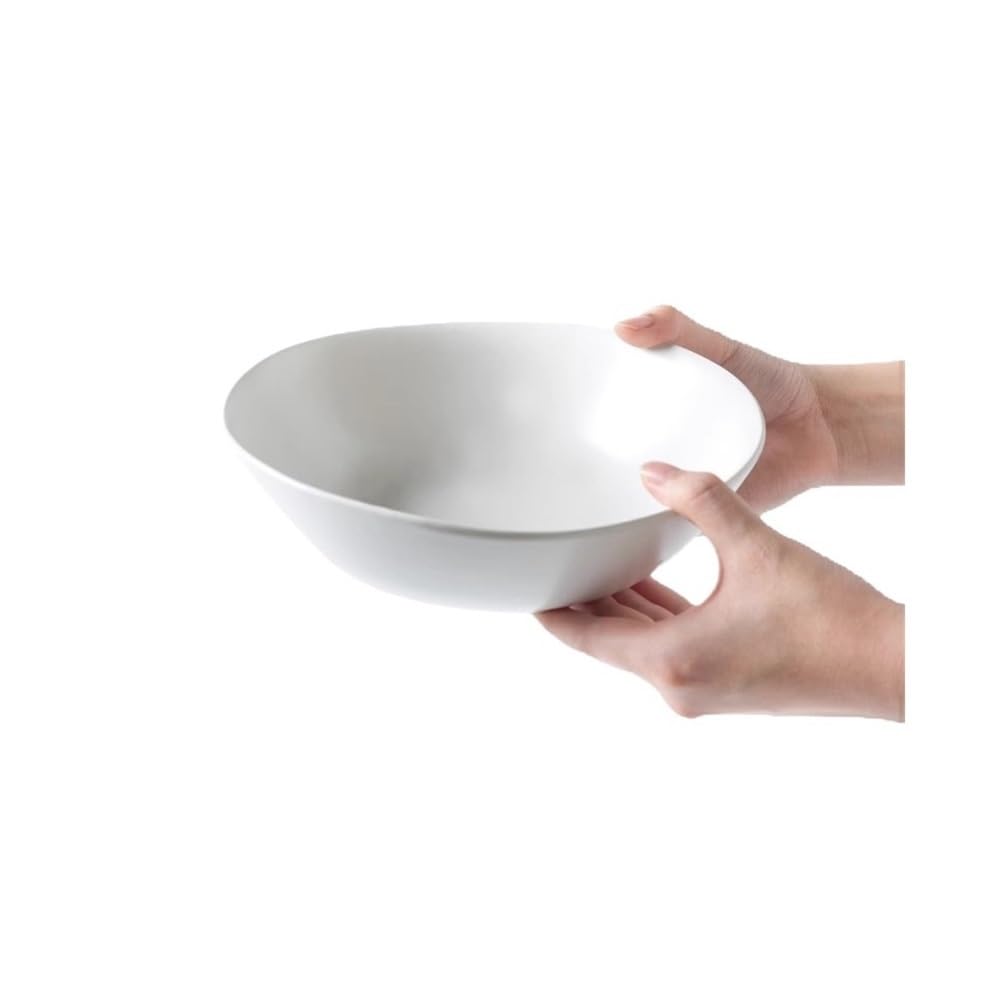 WOTZOV Salad Bowl Ceramic Tableware Fruit Salad Bowl Plate Breakfast Oatmeal Bowl Home Shallow Soup Bowl Kitchen Supplies，1
