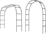 WCQSYY Tonnelle De Jardin, Extérieure Arche De Jardin,Stabilité Treillis en Métal pour Plantes Grimpantes Et Arche De Décoration De Mariage 140/180/300X220/350X220cm,Noir,W1.4M*H2.3M