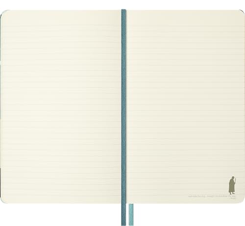 Moleskine Carnet Le Seigneur des Anneaux, à Pages Lignées, Couverture Rigide en Tissu avec Fermeture Élastique, 2 Marque-Pages et Autocollants Aragorn, Grand Format 13x21cm – vue 5