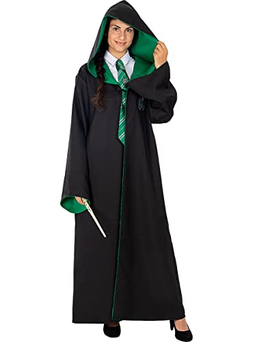 Funidelia Tunique Réplique Officielle Serpentard - Diamond Edition pour adulte, Inclut: Cape avec écusson brodé et poche intérieure, boîte cadeau, Taille...