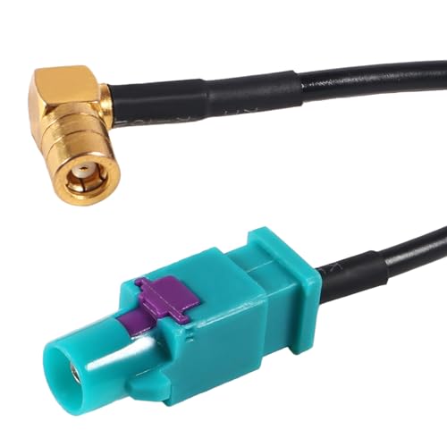 AEDIKO Fakra Z Male to SMB Female Connector Adapter Cable 6 Car DAB Radio Antenna Adapter Cable for Car Truck SUV DAB Radio Stereo Receiver Tuner GPS Antenna Navigation System