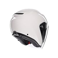 AGV - IRIDES E2206, Motorrad Jet-Helmet, Unisex, Helm mit Kratzfestes Visier mit UV-Schutz, Materia White, XS – Ansicht 6
