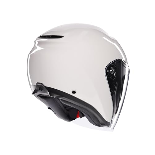 Miniatura 6 de Agv - Irides E2206, Casco Moto Jet Unisex, Casco De Moto Cara Abierta Con Visera Antiarañazos Y Protectora Uv, Materia White, L