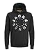 Produktbild JACK & JONES Herren Hoodie Kapuzenpullover JJWARRIOR - Regular Fit L, Größe:L, Farbe:Black Big 12242543