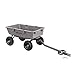 Gorilla Carts Heavy-Duty Poly Dump Cart, 5 Cu Ft Tub, 800 lb Haul Capacity, Gray – Towable Utility Wagon with Quick-Release Dumping & Pneumatic Tires for Yard, Landscaping and Gardening