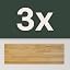3 x Oak Shelf
