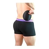 JOCKMAIL Mens Padded Underwear Butt Padded Underwear for Men with Removable Butt Enhancing Pads Boxer Briefs Underwear (US, Alpha, Medium, Regular, Regular, black)