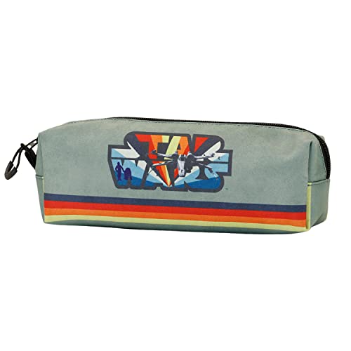 Star Wars Vintage, Estuche Portatodo Cuadrado Fan, Verde Militar