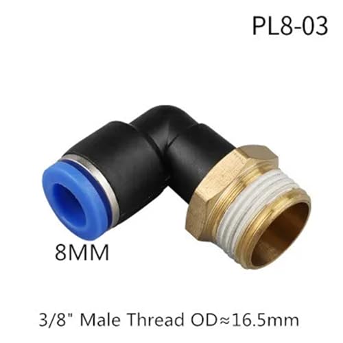 Tube de raccord pneumatique PL de haute précision avec raccord coudé robuste