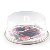 ◀TRANSPORTAR Y CONSERVAR▶Con esta Bandeja Pasteles tartera de plástico podrá transportar, conservar y servir alimentos como tartas, pasteles, queso y embutidos entre otros.