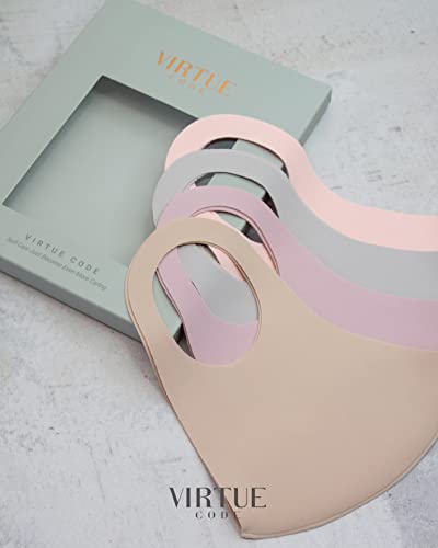 Image of Virtue Code Second Skin Cloth Face Mask Pack. 4 Buttery Soft Masks Washable Fabric