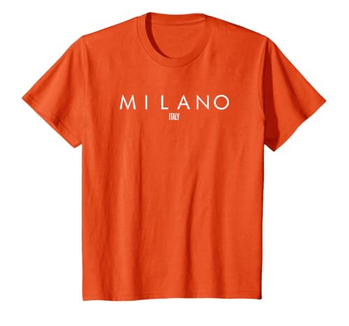 Milano Italy T-Shirt, Youth, Orange, Large