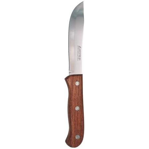 Kitchen Utility Knife 5 Inch - MATTSTONE HILL Charcuterie Knife, Carving Knife, Sausage Knife, Meat Knife, High Carbon Steel, Wood Handle Cover