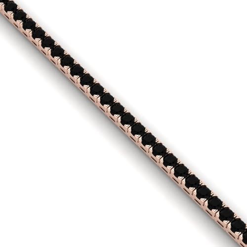 sayes.com Bransoletka tenisowa Apollo Collectiondostępna w 18-karatowym (750) różowego złota z naturalnym diamentem z certyfikatem Black 7,93ct z brylantowym szlifem