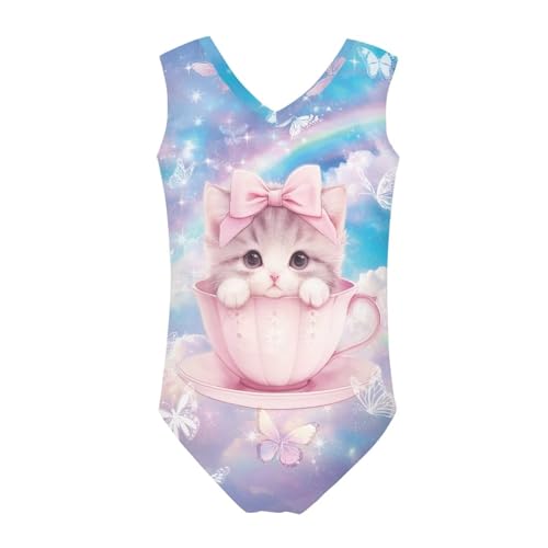 Image of Girls Bathing Suit Size 3-14 Swimsuits for Girls One-Piece Swimwear Summer V-Neck Sleeveless