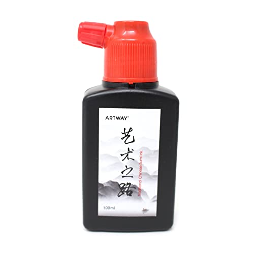 Artway Tinta china Sumi - Tinta de dibujo china negra densa - 100 ml 🔥