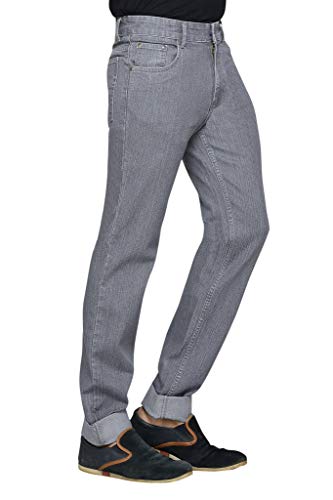 Image of Men's Stretchable Relax Fit Jeans-Grey