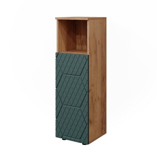 Vicco Midischrank Grün/Goldkraft Eiche Irma 30x95x30 cm -...