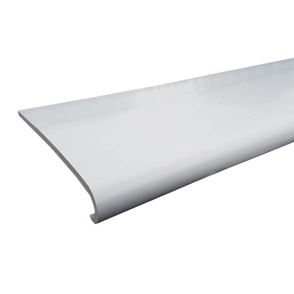 Bullnose Capping Cover 9mm Thick Plastic Internal Window Sill Trim (2m Long) (160mm Depth)