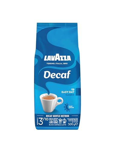 Lavazza Decaf My Easy Day Entkoffeinierte Kaffeebohnen Ideal für schwarzen Kaffee & Latte mit Aromanoten von Honig 100% Arabica Intensität 3/10 Mittlerer Röstgrad 500 g