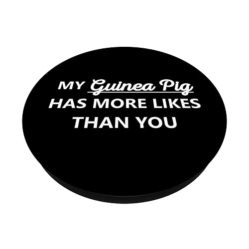 Social Media My Guinea Pig Has More Likes Than You PopSockets Swappable PopGrip, Black - Image 2