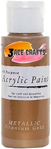 3 Ace Crafts Pack of 1  Sage - Acrylic Paint 59ml Craft Decoration Kids, Garden Furniture Ornament, Outdoor Wood Paint, Air Drying, Modelling Clay Palette, Plastic, Canvas Board, Paper