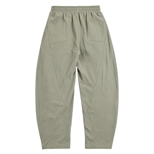 Pantalon d'été décontracté fluide homme ample fuselé coton